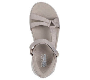 Skechers Slip Ins 141481/TPE Taupe GO WALK Flex Sandal - Illuminate Womens Casual Comfort Hands Free Sandals