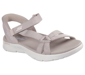 Skechers Slip Ins 141481/TPE Taupe GO WALK Flex Sandal - Illuminate Womens Casual Comfort Hands Free Sandals