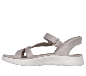 Skechers Slip Ins 141481/TPE Taupe GO WALK Flex Sandal - Illuminate Womens Casual Comfort Hands Free Sandals