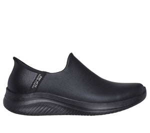 Skechers Slip Ins 149593/BBK Black Womens Ultra Flex 3.0 All Smooth Casual Comfort Slip On Shoes