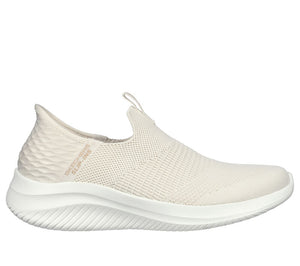 Skechers Slip - Ins 149708/NAT Natural Ultra Flex 3.0 - Cosy Streak Hands Free Slip On Trainers