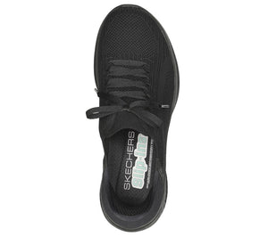 Skechers Slip Ins 149710/BLK Black Ultra Flex- Brilliant Path Womens Casual Comfort Slip On Shoes