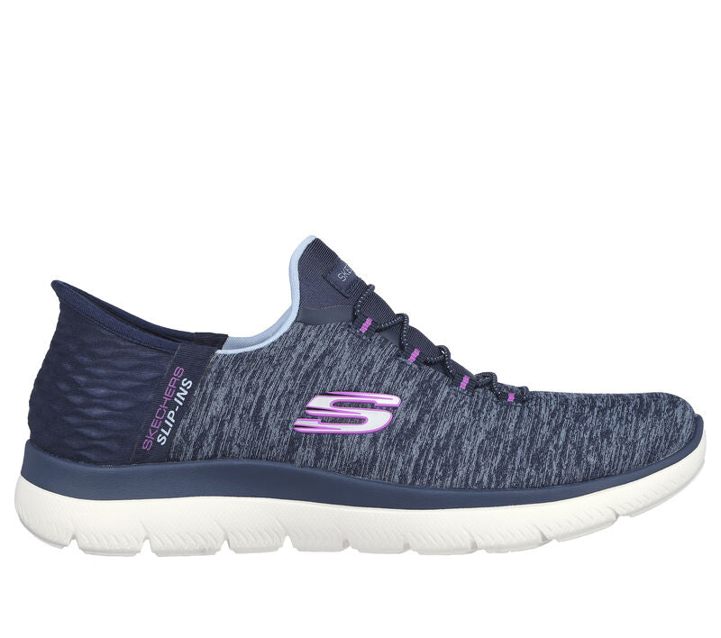 Skechers Slip Ins 149937/NVPR Navy/Purple Summits - Dazzling Haze Womens Casual Comfort Slip On Shoes