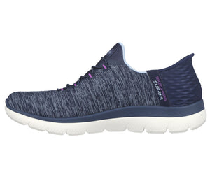 Skechers Slip Ins 149937/NVPR Navy/Purple Summits - Dazzling Haze Womens Casual Comfort Slip On Shoes