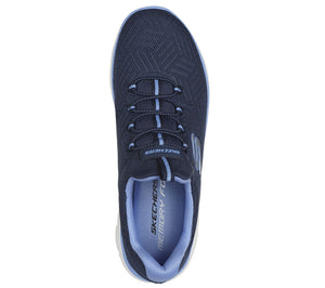 Skechers 150119/NVBL Navy/Blue Summits - Artistry Chic Womens Casual Comfort Stretch Laces Slip On Trainers