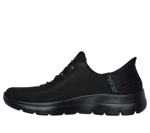 Skechers Slip - Ins 150123W/BBK Black Summits Wide Fit Womens Casual Comfort Hands Free Slip On Shoes