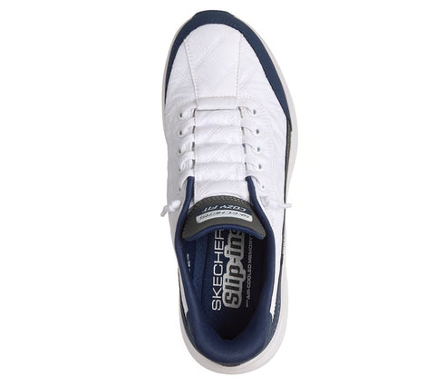 Skechers Slip - Ins 150404/WNV White Navy Contour Foam Womens Casual Comfort Hands Free Slip On Shoes