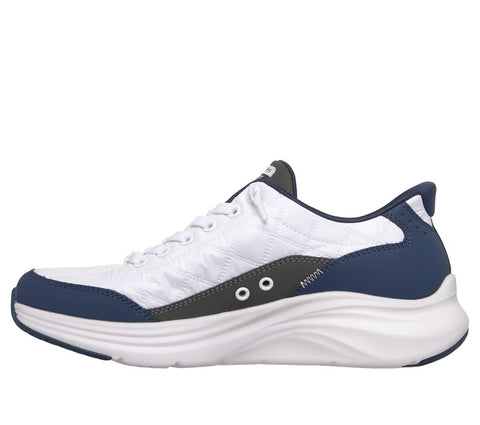 Skechers Slip - Ins 150404/WNV White Navy Contour Foam Womens Casual Comfort Hands Free Slip On Shoes