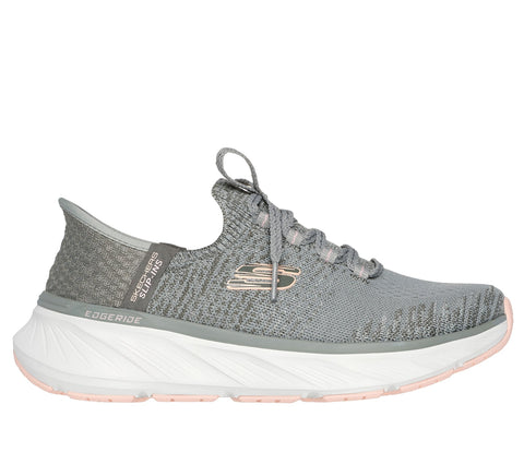 Skechers Slip-ins 150470/GROR Green Orange Relaxed Fit: Edgeride - Impression Womens Casual Comfort Hands Free Slip On Shoes Trainers