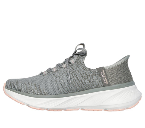 Skechers Slip-ins 150470/GROR Green Orange Relaxed Fit: Edgeride - Impression Womens Casual Comfort Hands Free Slip On Shoes Trainers