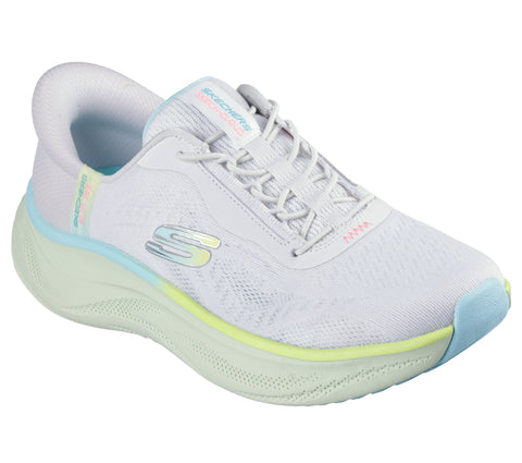 Skechers Slip - Ins 150560/LGMT Light Grey Multi Skech Cloud - Perfectly Plush Womens Casual Comfort Hands Free Slip On Shoes
