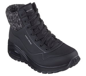 Skechers Womens 167988/BLK Black Uno Rugged Casual Comfort Boots