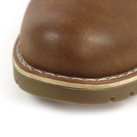 Lunar Millie Tan Womens Casual Comfort Waterproof Zip/Lace Up Ankle Boots