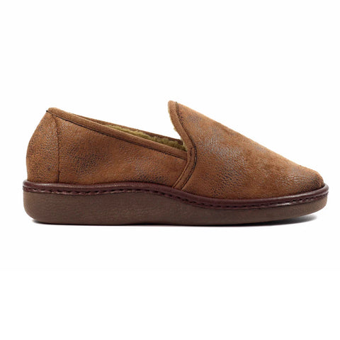 Lazy Dogz Manor II Brown Mens Comfort Fleece Lined Slippers