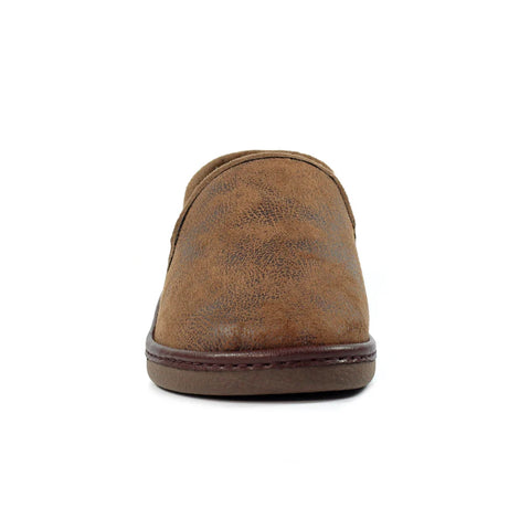 Lazy Dogz Manor II Brown Mens Comfort Fleece Lined Slippers