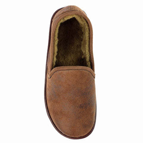 Lazy Dogz Manor II Brown Mens Comfort Fleece Lined Slippers