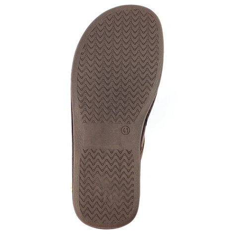 Lazy Dogz Glen II Brown Mens Comfort Faux Fur Lined Mule Slippers