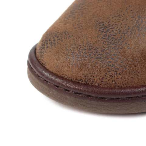 Lazy Dogz Glen II Brown Mens Comfort Faux Fur Lined Mule Slippers