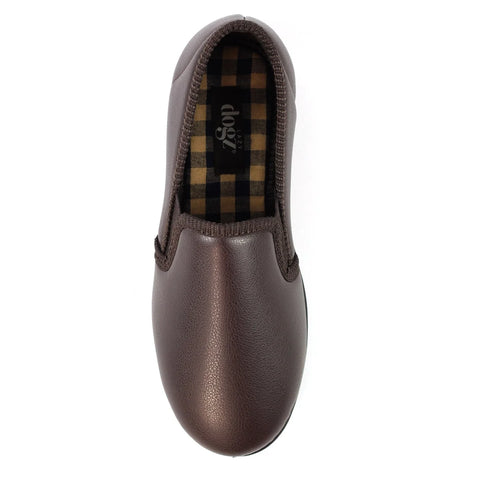 Lazy Dogz Trent II Brown Mens Fleece Lined Comfort Slippers