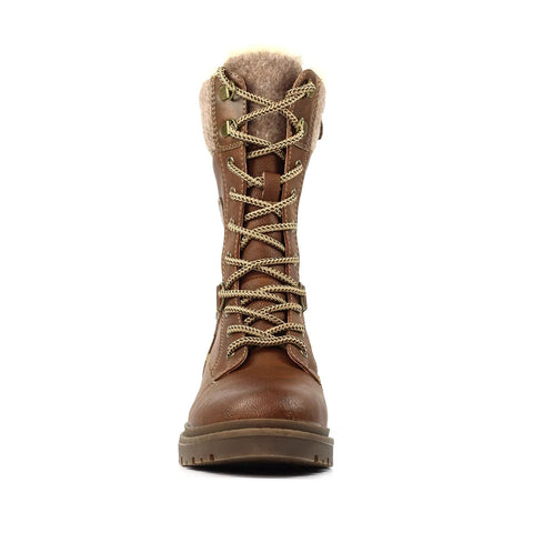 Lunar Cambridge Tan Womens Casual Comfort Ice Grip Waterproof Zip Up Ankle Boots