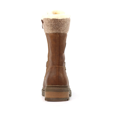 Lunar Cambridge Tan Womens Casual Comfort Ice Grip Waterproof Zip Up Ankle Boots