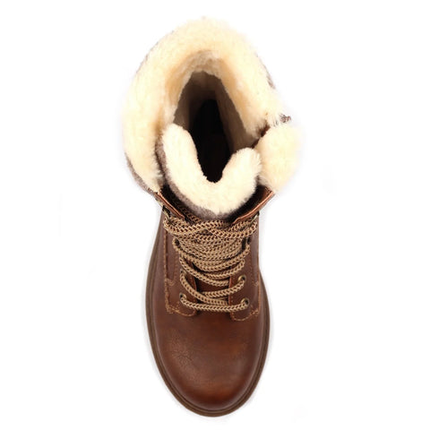 Lunar Cambridge Tan Womens Casual Comfort Ice Grip Waterproof Zip Up Ankle Boots
