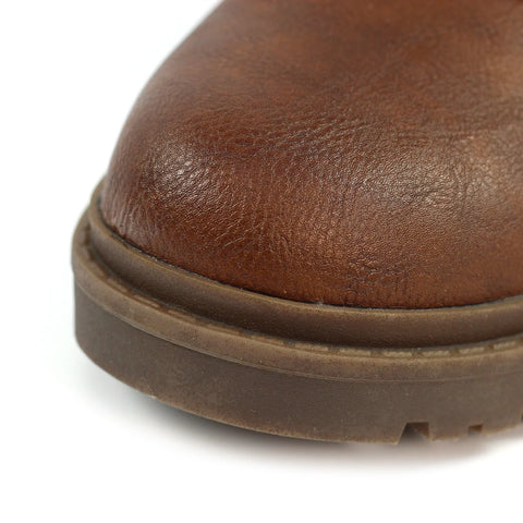 Lunar Cambridge Tan Womens Casual Comfort Ice Grip Waterproof Zip Up Ankle Boots