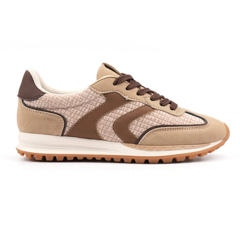 Lunar Jaz Beige Womens Lace Up Trainers