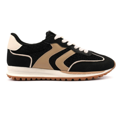 Lunar Jaz Black Womens Lace Up Trainers