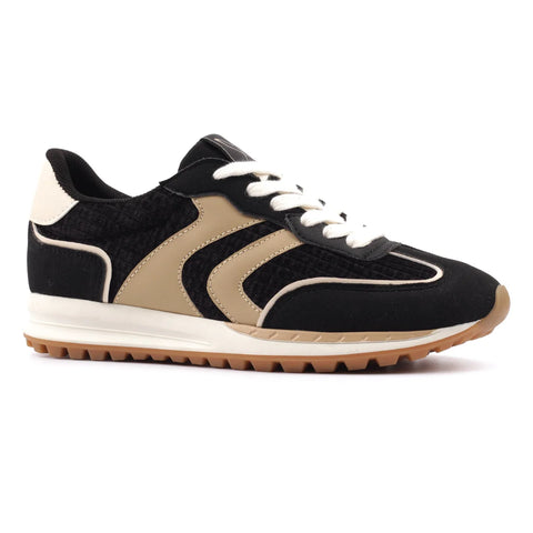 Lunar Jaz Black Womens Lace Up Trainers