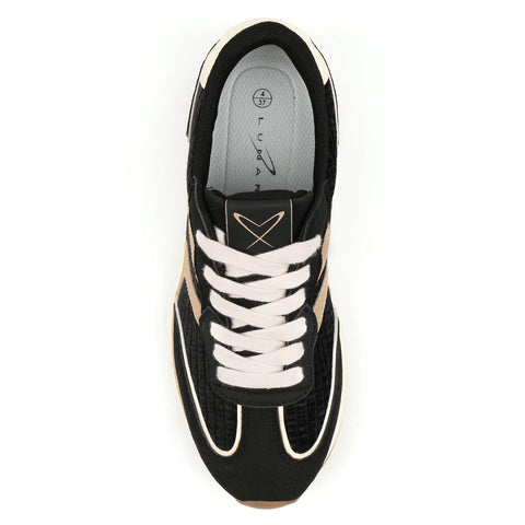 Lunar Jaz Black Womens Lace Up Trainers