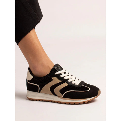 Lunar Jaz Black Womens Lace Up Trainers