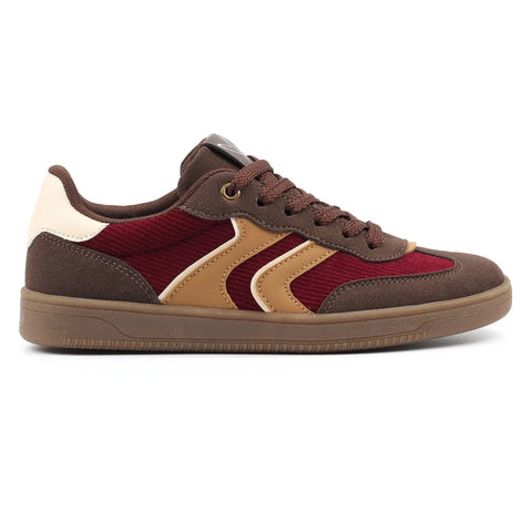 Lunar Jersey Brown Womens Lace Up Trainers