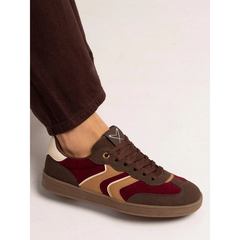 Lunar Jersey Brown Womens Lace Up Trainers