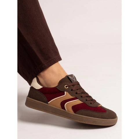 Lunar Jersey Brown Womens Lace Up Trainers