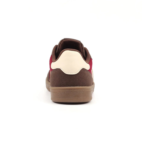 Lunar Jersey Brown Womens Lace Up Trainers