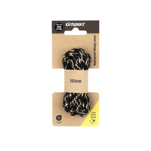 Grisport 150cm Round Black/Beige Waterproof Laces Pair