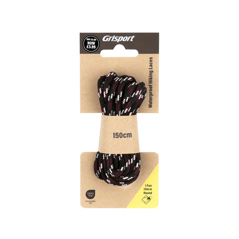 Grisport 150cm Round Black/Burgundy Waterproof Laces Pair