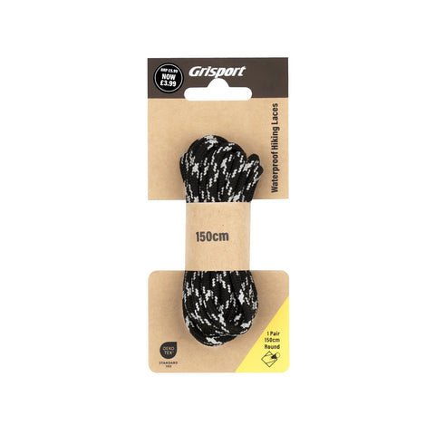 Grisport 150cm Round Black/Grey Waterproof Laces Pair