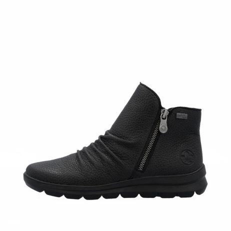 Rieker Z0056-00 Black Womens Casual Comfort Zip Up Water Resistant Ankle Boots