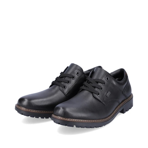 Rieker F4611-00 Black Mens Water Repellent Casual Comfort Lace Up Shoes