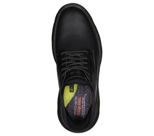 Skechers Slip Ins 205046/BBK Black Mens Casual Comfort Slip On Elastic Lace Shoes