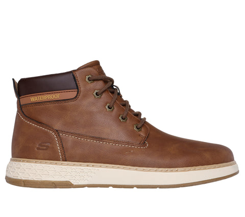 Skechers 205235/BRN Brown Garlan - Deno Mens Relaxed Fit Waterproof Lace Up Boots