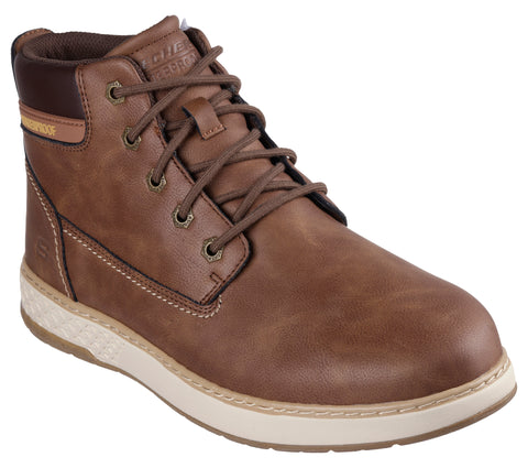 Skechers 205235/BRN Brown Garlan - Deno Mens Relaxed Fit Waterproof Lace Up Boots