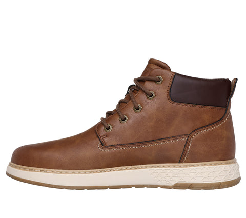 Skechers 205235/BRN Brown Garlan - Deno Mens Relaxed Fit Waterproof Lace Up Boots