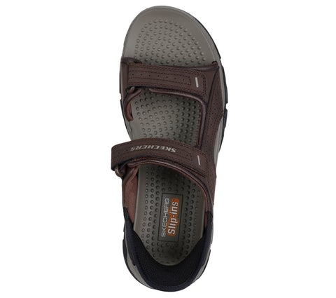 Skechers Slip Ins 205289/CHOC Chocolate Relaxed Fit Tresmen Reece Mens Casual Comfort Hands Free Slip On Sandals