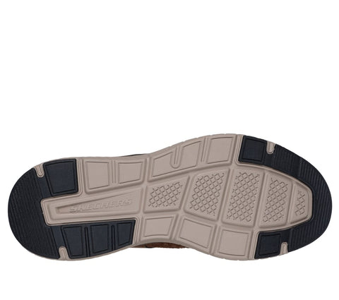 Skechers Slip Ins 205340/BRN Brown Skechers Slip-ins Arch Fit Relaxed Fit: Arch Crosser - Emeric Mens Casual Comfort Hands Free Slip On Trainers
