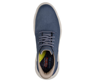 Skechers Slip Ins 205352/BLU Blue Garza - Clive Mens Canvas Casual Comfort Hands Free Slip On Shoes