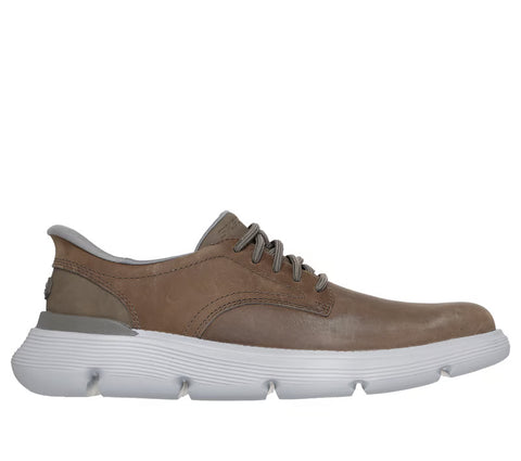 Skechers Slip Ins 205353/DKTP Dark Taupe Garza Duran Mens Casual Comfort Hands Free Slip On Shoes