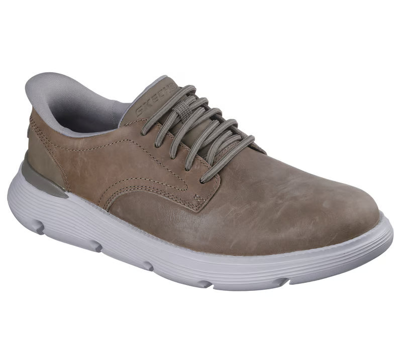 Skechers Slip Ins 205353/DKTP Dark Taupe Garza Duran Mens Casual Comfo ...
